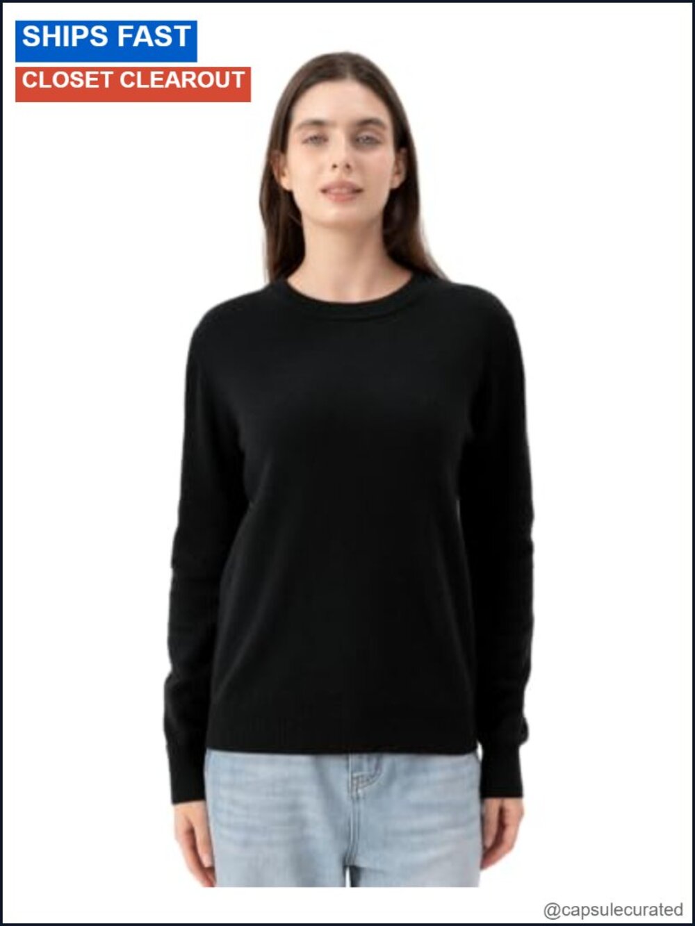100% Merino Wool Crewneck Pullover Sweater Womens Lightweight Knit Travel